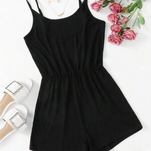 SHEIN Black Sleeveless Romper